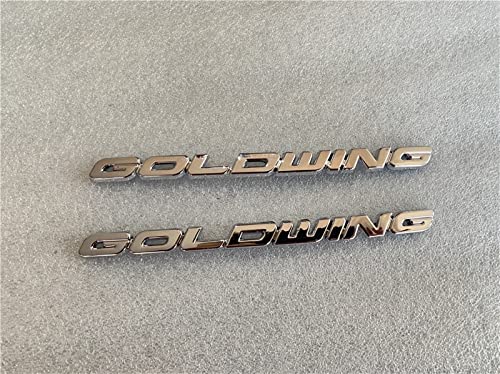 1 Paar GL 1800 3M ABS 3D Batterieabdeckung Emblem Seitenverkleidung Aufkleber Aufkleber Logo Symbol Mark Chrom Für Honda Goldwing GL1800 Schmücken (Color : Silver) von STATUZ