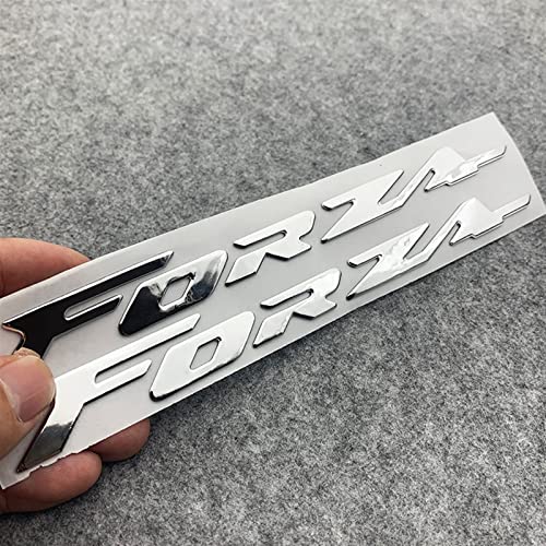 3D-Motorradzubehör Für Honda Forza 150 250 300 350 750 Logo-Abzeichen-Chrom-Weichplastik-Aufkleber-Abziehbilder Forza Schmücken (Color : Silver) von STATUZ