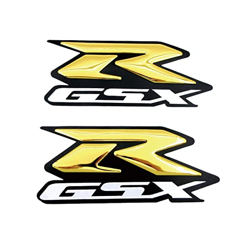 Für Suzuki GSX-R GSXR600 GSXR750 GSXR1000 K1 K2 K3 K4 K5 K6 K7 K8 K9 K10 Motorrad 3D Logo Aufkleber Abzeichen Verkleidung Aufkleber Emblem Schmücken (Color : GSXR Gold) von STATUZ