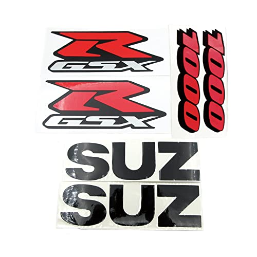 Für Suzuki GSXR 1000 750 600 GSX-R K1 K2 K3 K4 K5 K6 K7 K8 K9 K10 Aufkleber Emblem Motorrad Verkleidungssatz Seitenaufkleber Abzeichen Schmücken (Color : Small Black 1000) von STATUZ