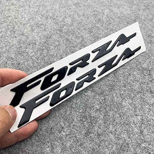 STATUZ 3D-Motorradzubehör Für Honda Forza 150 250 300 350 750 Logo-Abzeichen-Chrom-Weichplastik-Aufkleber-Abziehbilder Forza Schmücken (Color : Schwarz) von STATUZ