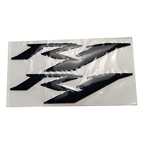 STATUZ Für Yamaha YZF-R1 YZFR1 YZF R1 Motorrad 3D Emblem Abzeichen Aufkleber Tank Rad R1 Aufkleber Weicher reflektierender Aufkleber Schmücken (Color : Schwarz) von STATUZ