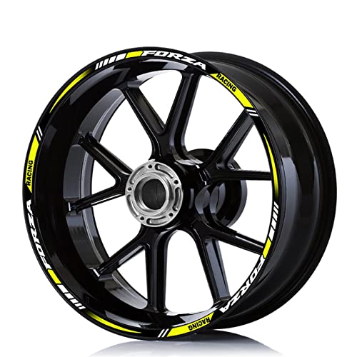 STATUZ Motorrad-Radaufkleber Für Honda Forza 750 350 Forza125/250/350 Reflektierende Streifen Felgenaufkleber Roller Zubehör Wasserdicht Schmücken (Color : Front 17 Rear 15 D) von STATUZ
