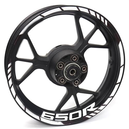STATUZ Motorrad Reflektierender Felgenstreifen Aufkleber Aufkleber Für Honda CB650R CB 650R Vorne Hinten Aufkleber Kompletter Satz Schmücken (Color : 17) von STATUZ
