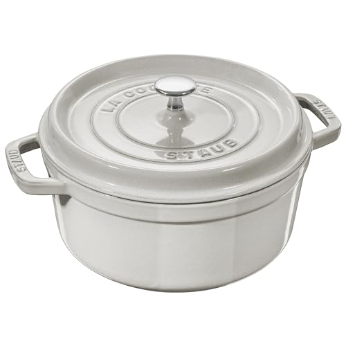 STAUB Bräter, rund, Truffe, Weiß, Größe – 26 cm von STAUB