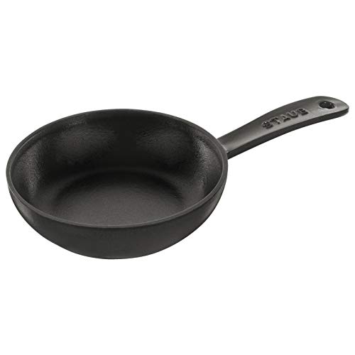 Staub MINI BAKPAN 16 CM ZWART + STEEL METAAL 1221623 von STAUB