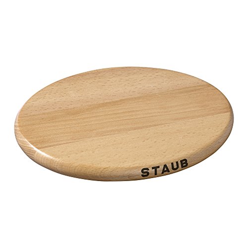 STAUB 1190713 Ovaler magnetischer Holzuntersetzer, braun von STAUB