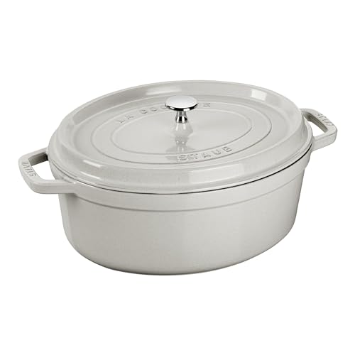 STAUB Bräter, oval, Truffe, Weiß, Größe – 33 cm von STAUB