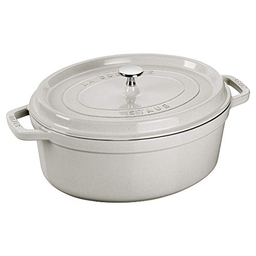 STAUB Bräter, oval, Truffe, Weiß, Größe – 37 cm von STAUB