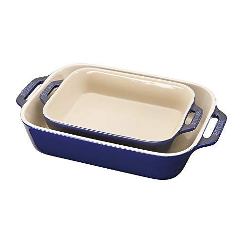 STAUB Ceramics Rectangular Baking Dish Set, 2-piece, Dark Blue STAUB Ceramics Rectangular Baking Dish Set, 2-piece, Dark Blue von STAUB