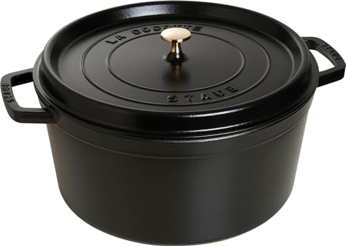 STAUB Gusseisen Bräter/Cocotte, Rund 34 cm, 12,6 L, schwarz von STAUB