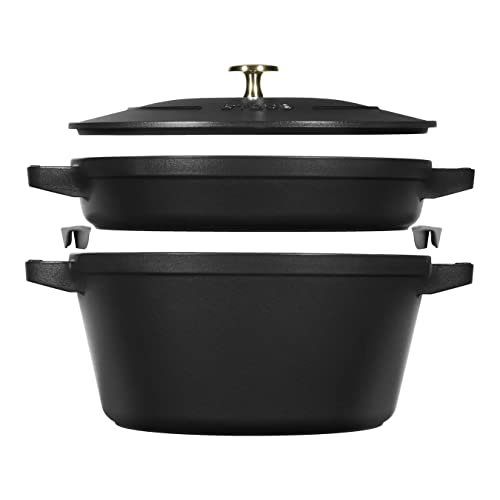 STAUB La Cocotte Kochtopfset, 2-tlg rund Gusseisen Schwarz Kochtopf Topf STAUB La Cocotte Kochtopfset, 2-tlg rund Gusseisen Schwarz Kochtopf Topf von STAUB