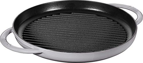 STAUB rund 30 cm grau Grillpfanne, Gusseisen von STAUB