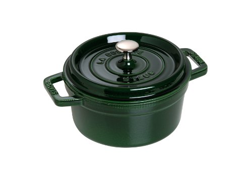 Staub 1102085 Cocotte, 20 cm rund, Bräter aus Gusseisen, grün Staub 1102085 Cocotte, 20 cm rund, Bräter aus Gusseisen, grün von STAUB