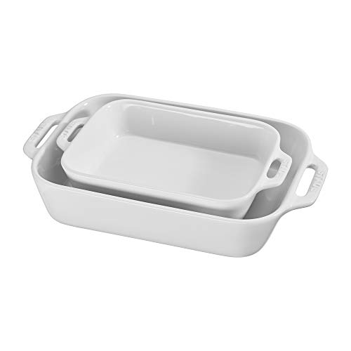 Staub 40508-626 Ceramics Rectangular Baking Dish Set, 2-piece, White Staub 40508-626 Ceramics Rectangular Baking Dish Set, 2-piece, White von STAUB