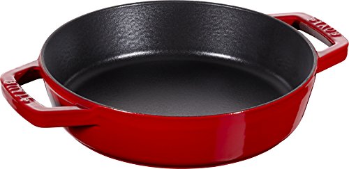 STAUB Bratpfanne / Schmorpfanne mit zwei Griffen, 20 cm, Gusseisen, für alle Herdarten, Kirschrot von STAUB