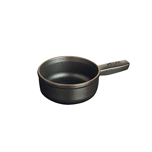 STAUB Mini Fonduetopf, Gusseisen, 12 cm, 0,35 l, Induktionsgeeignet, Schwarz von STAUB