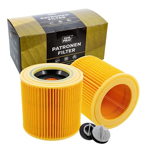 STAUBPIRAT 2 Filter für Kärcher Staubsauger - Ersatz für WD3 Patronenfilter - kompatibel mit WD2 WD 3 WD1 MV3 MV2 wie 6.414-552.0/6.414-772.0/6.414-547.0 von STAUBPIRAT