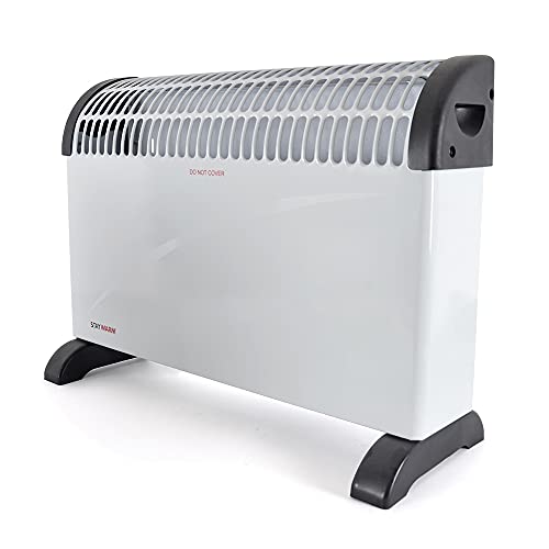 STAYWARM 2000W Konvektorheizung mit 3 Heizstufen/variabler Thermostat/Frost-Uhrenschutz - F2403WH - Weiß von STAYWARM