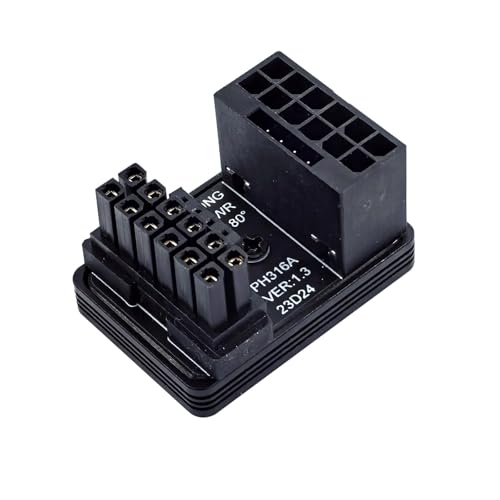 STBQHG 12VHPWR ATX3.0 PCIE 5.0 Netzteil 12+4 Pin auf 12 + 4 Adapter 16 Pin 180 Grad Winkel für Grafikkarten von STBQHG