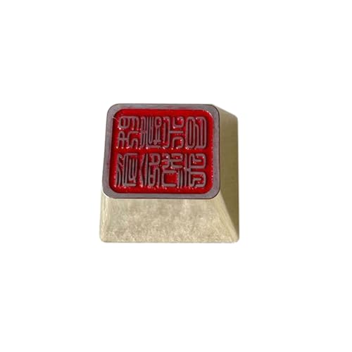 STBQHG Original Height Alloy Keycap Metal Jades Seal Keycap for Mechanical Keyboards Gamers and Programmers von STBQHG