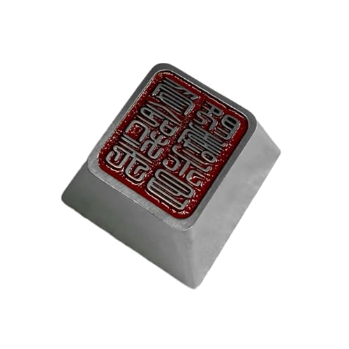 STBQHG Original Height Alloy Keycap Metal Jades Seal Keycap for Mechanical Keyboards Gamers and Programmers von STBQHG
