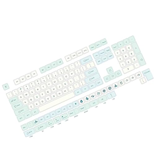 STBQHG Tastenkappen-Set mit 137 Tasten in Eisminzfarben mit XDA-Höhe für Gamer und Schreibkräfte für mechanische Tastaturen STBQHG Tastenkappen-Set mit 137 Tasten in Eisminzfarben mit XDA-Höhe für Gamer und Schreibkräfte für mechanische Tastaturen von STBQHG