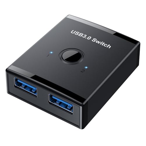 STBQHG USB Switcher Selector 1 Computer Sharing 2 USB Geräte USB 3.0 Peripheriegeräte Switcher Box für Tastaturen Scanner von STBQHG