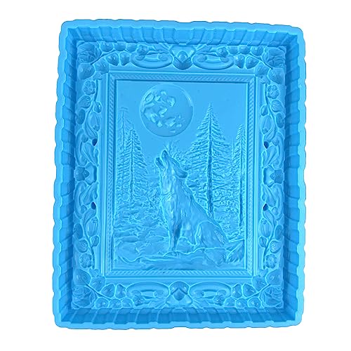 Wandbehang Formen Mond Wolf Fotorahmen Silikonformen Epoxidharz Form für Handwerk Valentinstag Heimdekoration von STBQHG