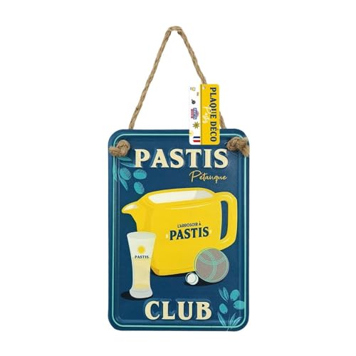 Pastis Boccia Club Blechschild Vintage Deko 20 x 14 cm von STC