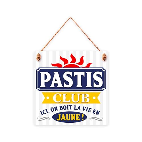 STC Holzschild Pastis Club 20 x 20 cm von STC