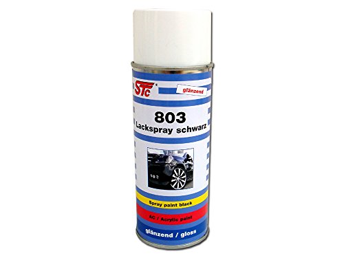 STC Lackspray schwarz glänzend 400 ml Sprühlack Farbspray Acryllack Spray von STC