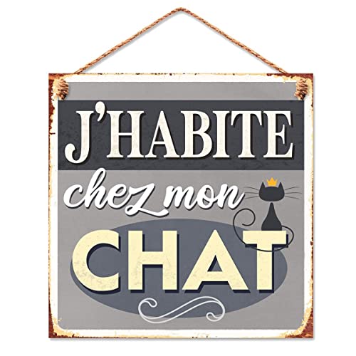 STC - Metallschild J'habite chez Mon Chat von STC