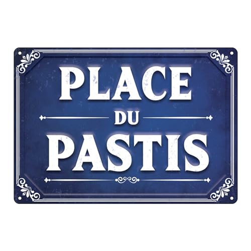 STC Place du Pastis – Platte mit emailliertem Blech von STC