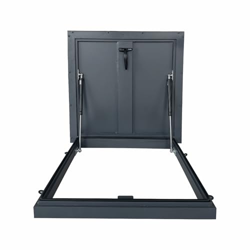 Dachbodenzugangstür Aus Aluminiumlegierung, Dachzugangsluke, Regendichte Dachwartungsluke, Mit Gas-Flüssigkeits-Stützstange, Für Dachböden, Terrassen, Keller(85cm/33.5in) von STCERY