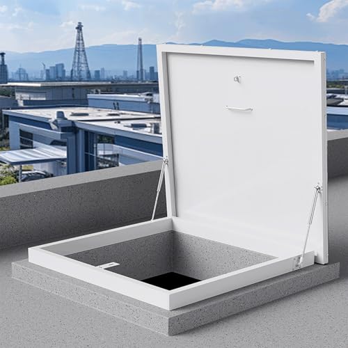 Dachlukendeckel Mit Griff, Abdeckplatte Für Wartungsluken Auf Dem Dach, Wetterfeste Kellerabdeckung, Hydraulische Stützstange, Für Den Notzugang In Der Hausindustrie(65cm/25.6in) von STCERY