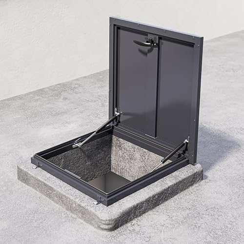 Dachzugangsluke, Dachbodenzugangstür Mit Aluminiumlegierungsrahmen, Quadratische Dachplatten, Lukentür Mit Griff Für Wartung, Reparaturen Und Installationen, Hausdeckel(90cm/35.4in) von STCERY