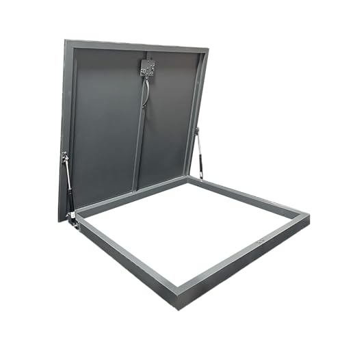 Dicke Metalldachluke, Dachbodenzugangstür, Dachzugangsschacht, Regendichte Dachwartungsluke, Einfache Installation, Für Dachböden, Terrassen, Keller(Gray,80cm/31.5in) von STCERY