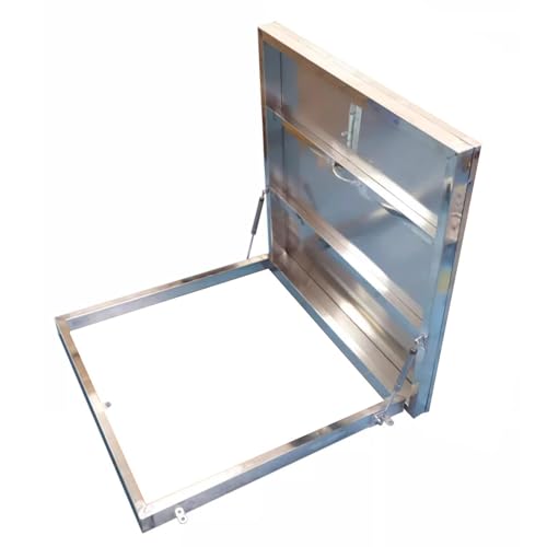 Edelstahl-Dachluke, Dachpaneele Mit Gasdruckfeder, Vielseitige Dachbodentür, Regenfeste Keller-Dachfenster-Dachbodentür, Brunnenkopfabdeckung, Mit Riegeldesign(80cm/31.5in) von STCERY