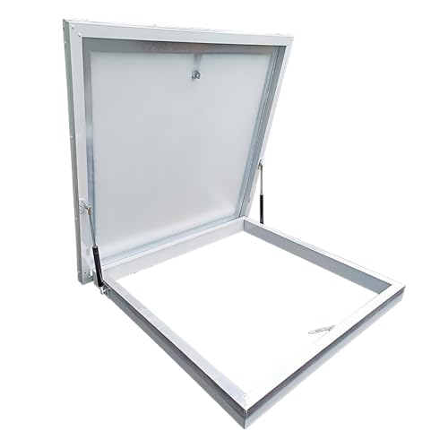 Quadratische Dachbodenzugangstür, Kriechkellerabdeckungen, Notausstiegs-Dachlukendeckel, Mit Gasdruckfeder Und Drehverriegelungsgriff, Regenfest(60cm/23.6in) von STCERY