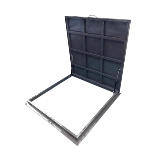 Quadratische Dachluke, Kellerentlüftungs-Sicherheitstür Aus Edelstahl, Dachplatten, Mit Gasdruckfeder Und Griff, Für Privathaushalte Und Gewerbegebäude(80cm/31.5in) von STCERY