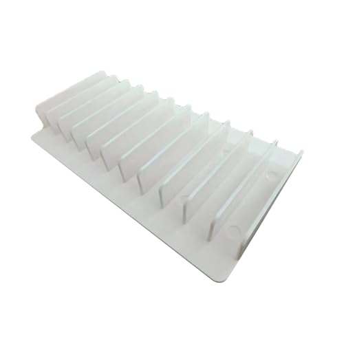 Bodenfliesen-Präsentationsständer, Fliesenmusterständer, Bodenfliesenregal Aus PVC, Desktop Steinfliesen Lagerregal, Für Lieferantenveranstaltungen(White,1.4cm/0.5in) von STCERY