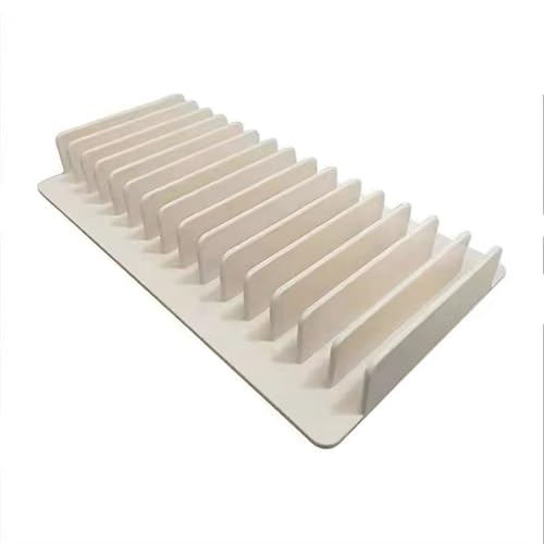 STCERY Bodenfliesen-Präsentationsständer, Fliesenmusterständer, Bodenfliesenregal Aus PVC, Desktop Steinfliesen Lagerregal, Für Lieferantenveranstaltungen(White,2.1cm/0.8in) von STCERY