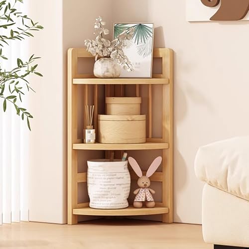 STCERY Eckregal Bücherregal, Massivholz Lagerregal Regal, Organizer-Einheit, Meuble De Rangement, Offenes Aufbewahrungseinheit Für Wohnzimmer, Büro Präsentations(80cm/31.5in) von STCERY