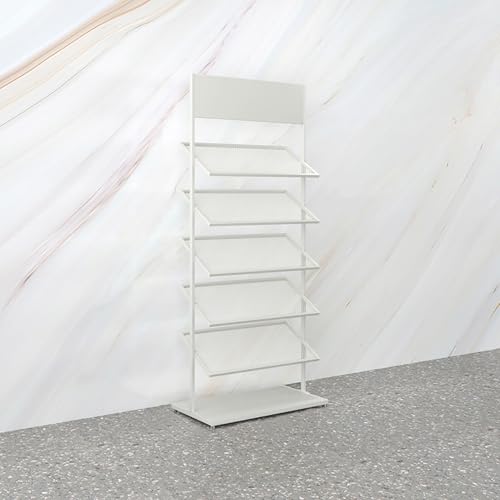 STCERY Fliesenmusterständer, Bodenfliesen-Präsentationsständer 5-lagig, Bodenstehender Musterständer, Wird for Platzieren Verschiedener Baustoffproben Verwendet(White,47cm/18.5in) von STCERY