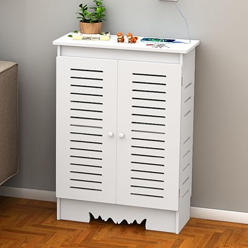 STCERY Router-Aufbewahrungsbox, Bodenstehende WLAN Schrank, PVC-WLAN-Box-Versteck-Organizer Mit Regalen, Router-Modem-Abdeckung, Kabelmodems Und Netzwerkgeräte(60 * 70 * 30cm/23.6 * 27.5 * 11.8in) von STCERY