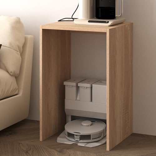Saugroboter Ständer Staubsauger, Aufbewahrungsregal Für Kehrroboter, Versteckter Roboter-staubsaugerschrank Aus Holz, Versteckter Beistelltisch, Vielseitiges Zuhause(Beige,45 * 75cm/17.7 * 29.5in) von STCERY