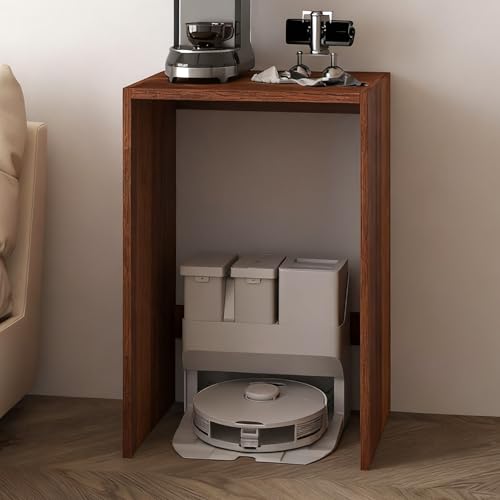 Saugroboter Ständer Staubsauger, Aufbewahrungsregal Für Kehrroboter, Versteckter Roboter-staubsaugerschrank Aus Holz, Versteckter Beistelltisch, Vielseitiges Zuhause(Brown,45 * 75cm/17.7 * 29.5in) von STCERY