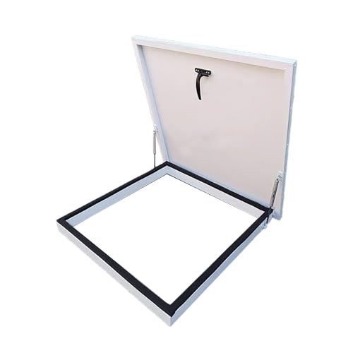 Verzinkte Dachausstiegsluke, Dachbodenzugangstür, Quadratische Dachplattenlukentür Mit Griff, Hydraulische Stützstange, Für Wartung, Reparaturen Und Installationen(75cm/29.5in) von STCERY