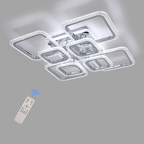 STCH Deckenlampe LED Deckenleuchte 100W, Wohnzimmer Lampe Decke Dimmbar Modern Deckenbeleuchtung mit Fernbedienung Bürodeckenleuchten,Küchenlampe Deckenleuchte für Schlafzimmer Küche Flur Büro von STCH